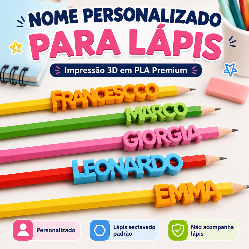 Ponteira de Lapis Etiqueta Escolar Ponteira Escolar Lápis Decoração Lápis Escolar