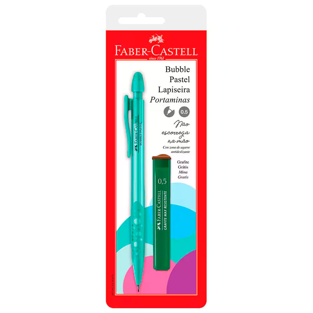 Lapiseira 0.5mm Bubble Verde Água pastel SM/05BBVA\532565 com 1 unidade Faber-Castell
