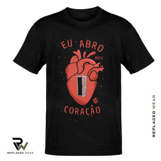 Camiseta Eu Abro Meu Coração Unissex Moda Evangélica Cristã Camisa 100% Algodão