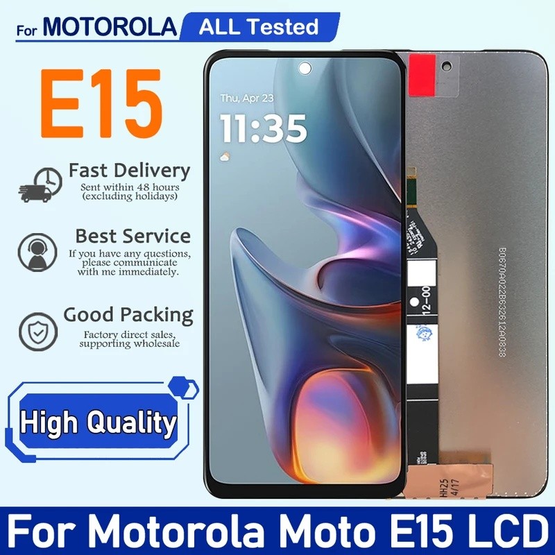 Testado 6.67'Para Motorola Moto E15 Display LCD Com Digitador Da Tela De Toque M