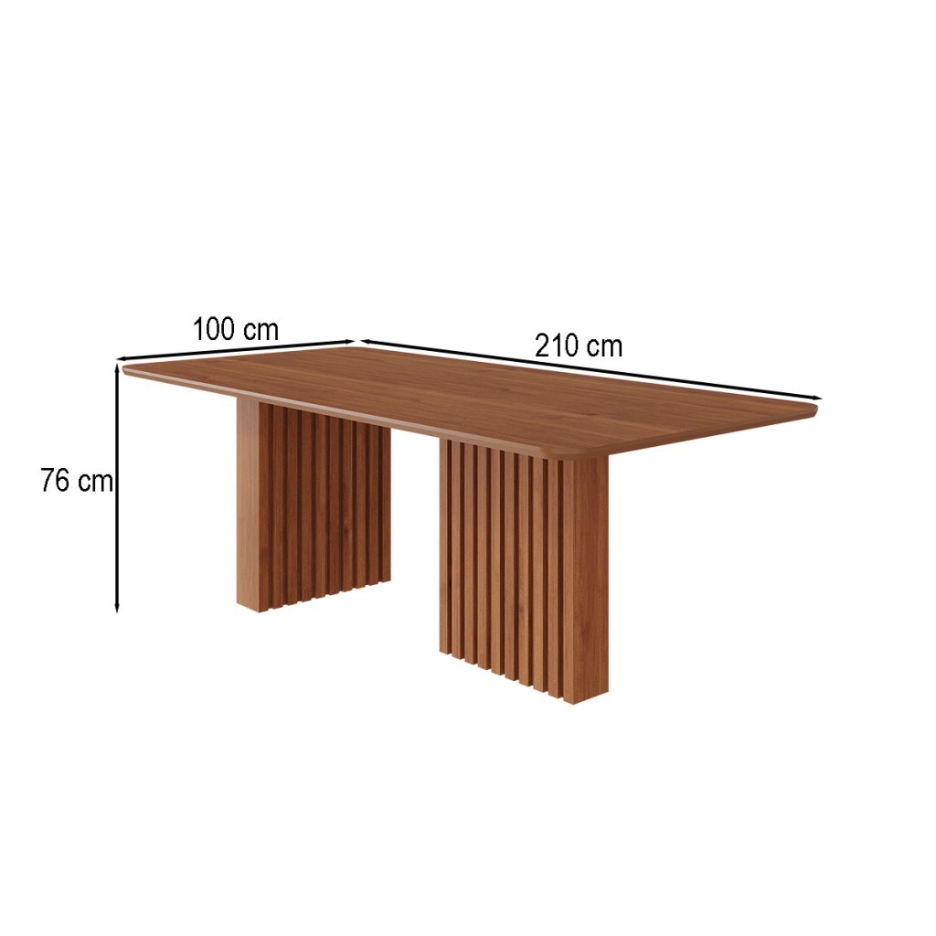 Mesa de Madeira Ester 210 Cm Cinamomo - Cimol · foto 2