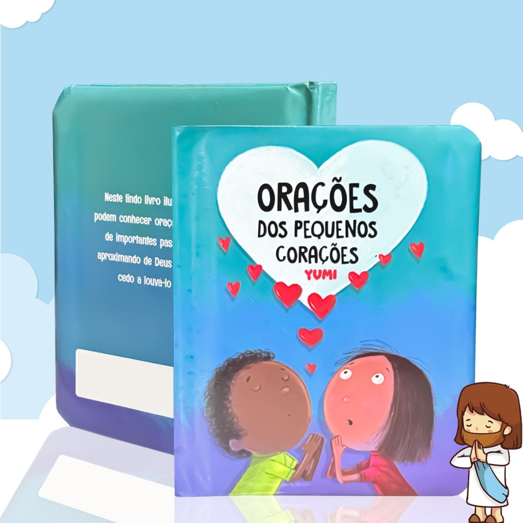 Livro Orações Dos Pequenos Corações Bíblia Infantil Orações Para Crianças | Lindas Ilustrações | Capa Dura Almofadada