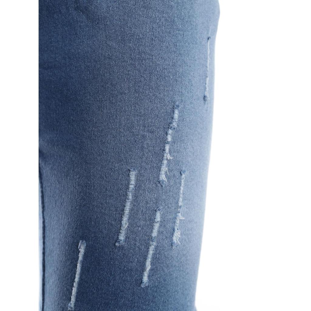 Bermuda Jeans Puídos Masculina AZUL — imagem 2 de 2