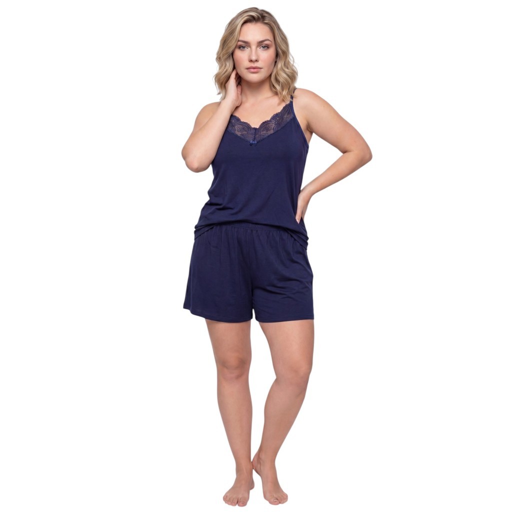 Conjunto Pijama Plus Size Suede Regata Renda Shorts Sem Bojo Feminino Leve Macio Conforto Resistente
