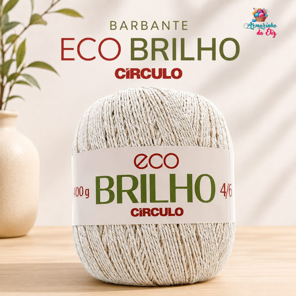 Barbante Eco Brilho Círculo 400g | Sofisticação e Brilho para suas Criações ✨🧶
