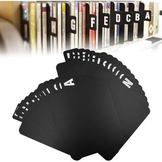 26 Divisórias para Discos de Vinil, Divisórias de Plástico Dupla Face para DVD e CD, Guias Organizadoras de Discos Preta