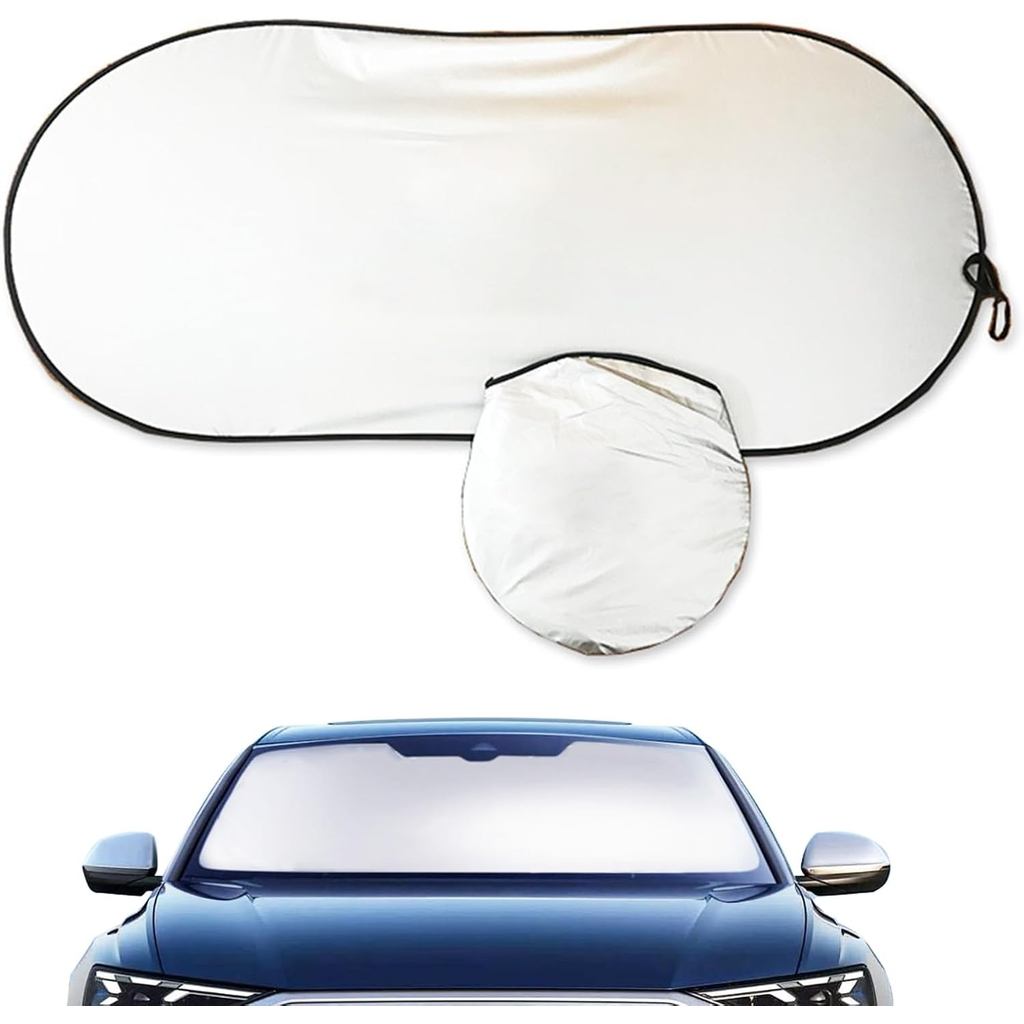 Protetor Solar para Para-brisa de Carro, Protetor Solar Refletivo com Bolsa de Armazenamento para Proteção contra Raios 