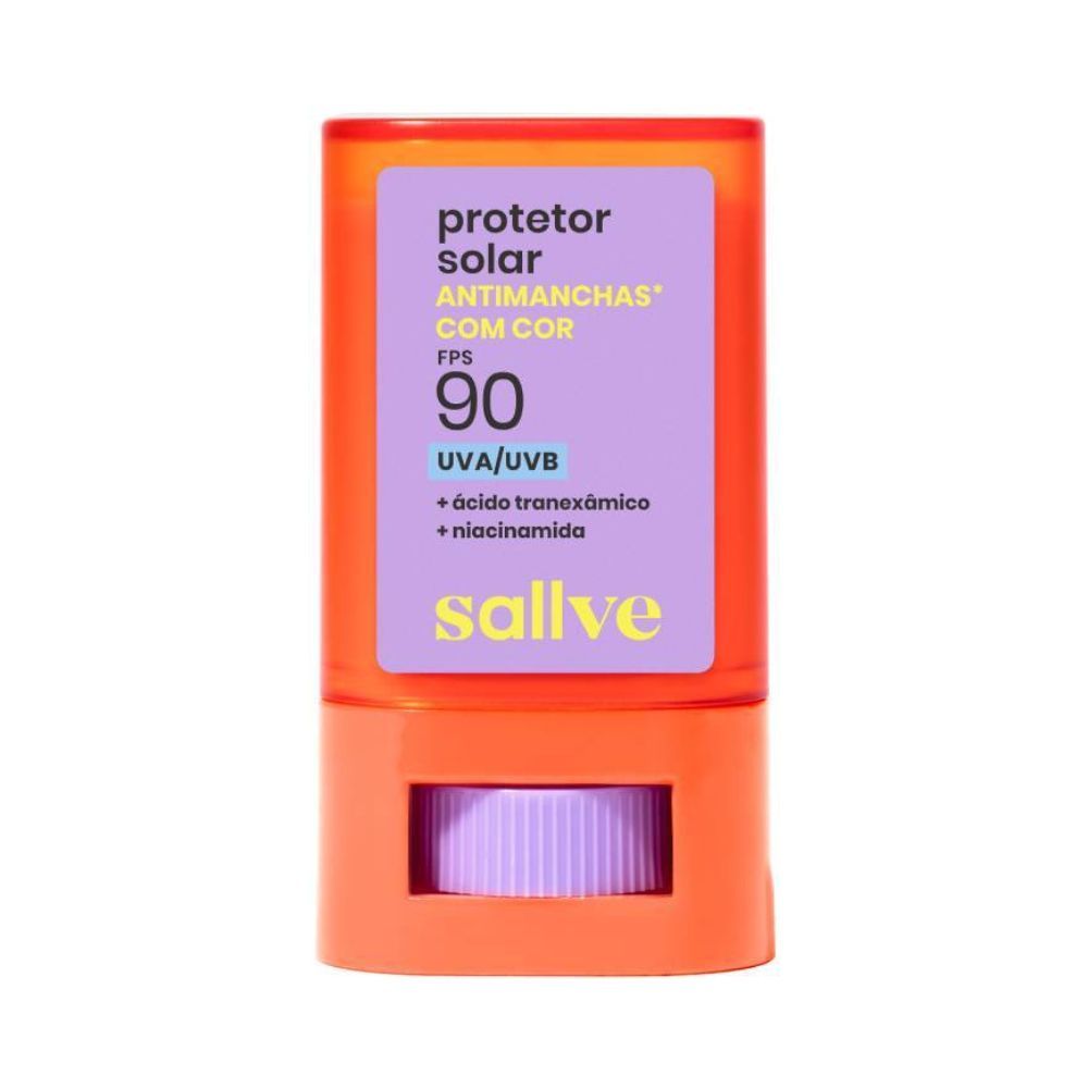 Protetor Solar Sallve Bastão com Cor Antimanchas FPS 90 Cor 2 15g