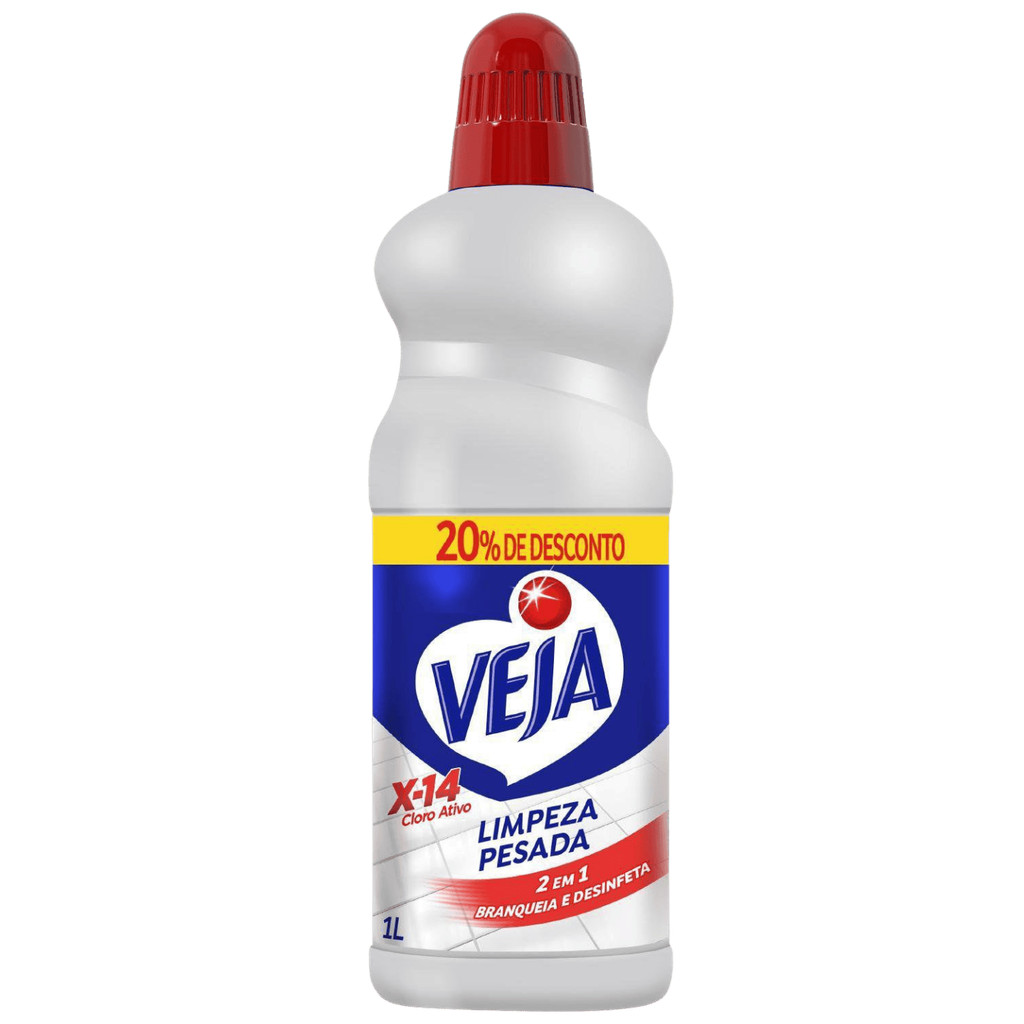 Imagem de Veja Limpador para Limpeza Pesada Cloro Ativo Embalagem Econômica 1L