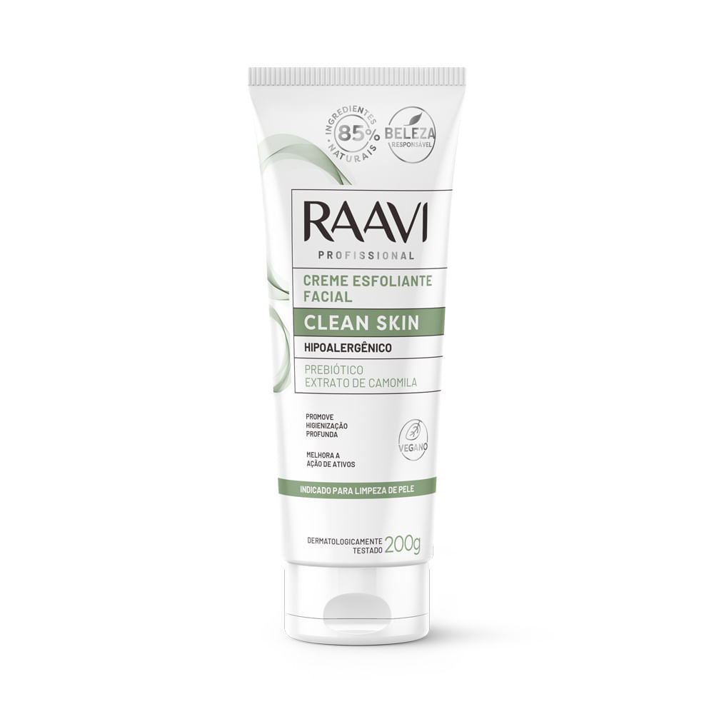 Creme Esfoliante Facial Clean Skin Raavi 200g