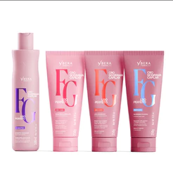 Kit Máscaras Cronograma Capilar + Shampoo Liso Perfeito 500ml - Fashion Gold