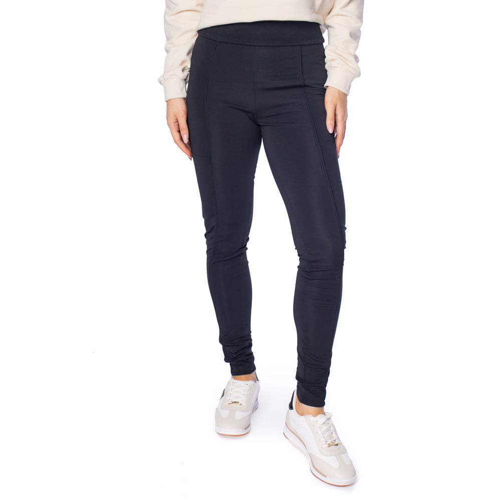Calça Feminina Olho Fatal Malha Montaria Preto
