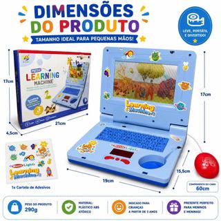 Notebook Educativo com Música + Mouse | Brinquedo Didático Infantil Interativo Presente Para Criança