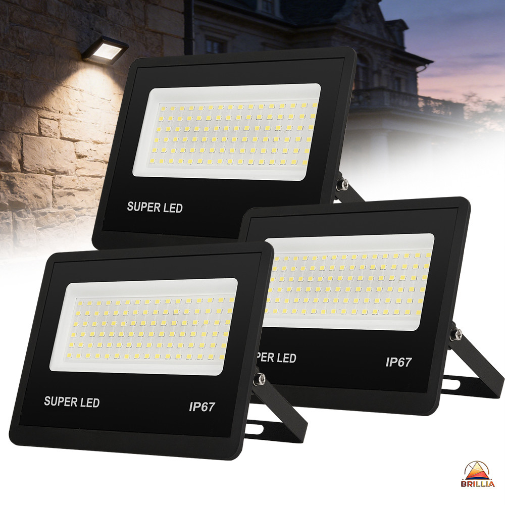 Kit3-10 Refletor LED 400W Holofote Externo IP67 Bivolt Prova D'água Luz Branca Fria 6500K Econômico