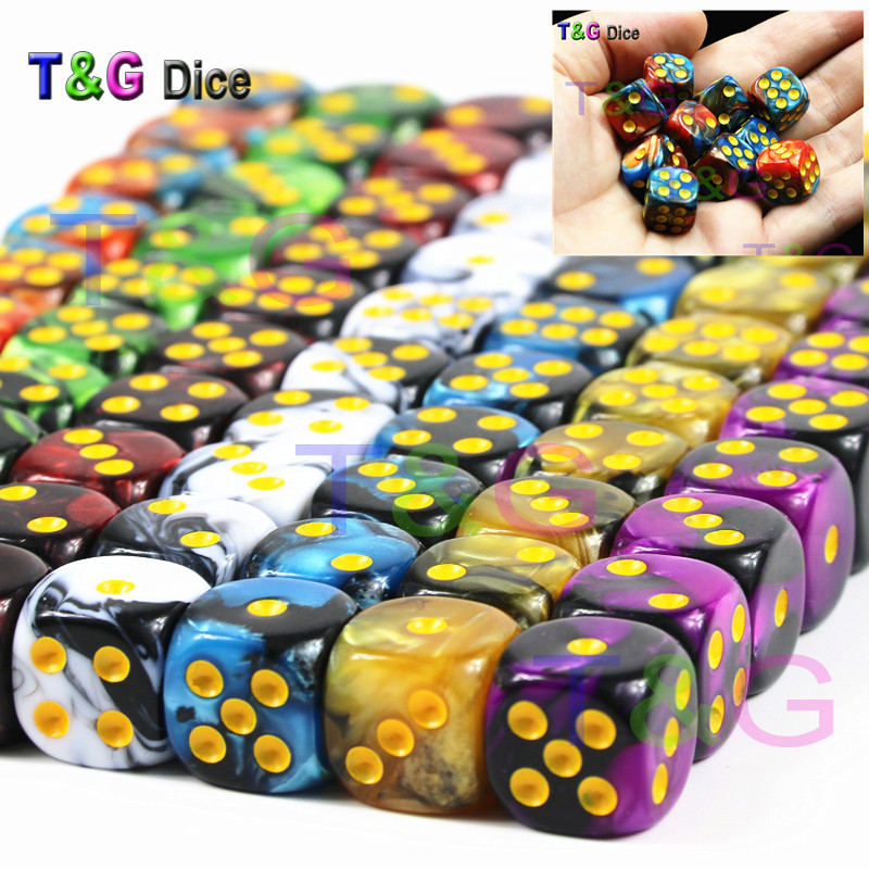 NÃO. 12 dados de duas cores cores misturadas barra de dados jogo adereços da sorte marca indicadora agitando peneira peq