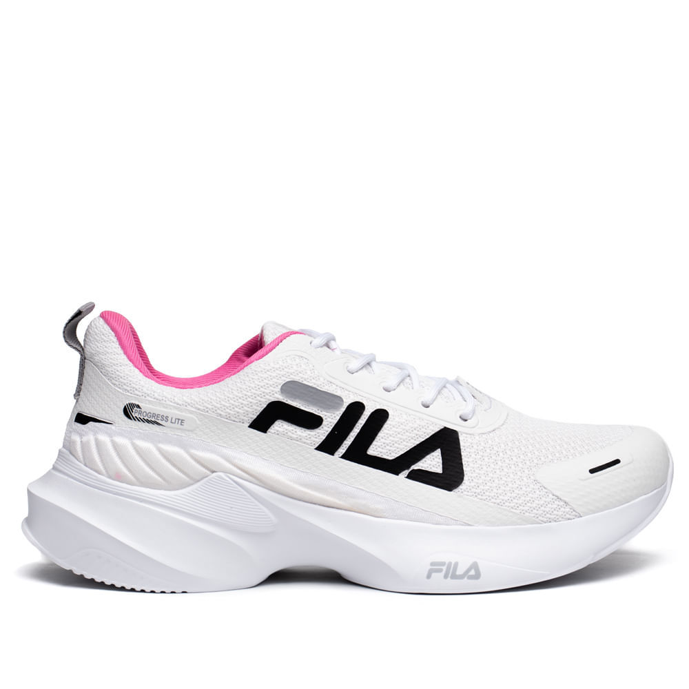 Tênis Feminino Fila Progress Lite Mesh Branco/Rosa