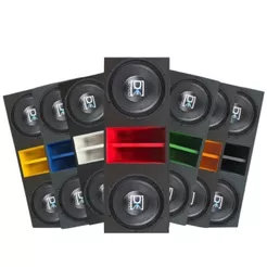 CAIXA DUTO RÉGUA COLORIDO 2X12 WOOFER DK AUDIO A700 12 POLEGADAS 700W 4 OHMS