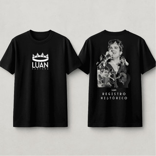 Camiseta Luan Santana Registro Histórico Show Sertanejo Unissex Manga Curta Gola Redonda Fashion