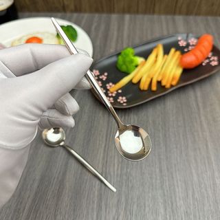 Colher pequena de aço inoxidável, colher de sobremesa para café, colher para temperos, estilo coreano moderno, colher re