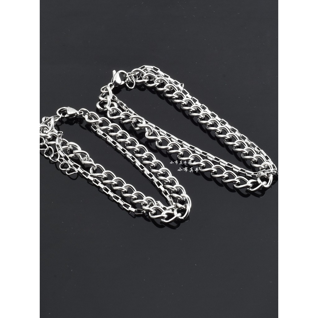 Simples na moda das mulheres dos homens pulseira de aço inoxidável único All-Match não-desbotamento mão jóias na moda le