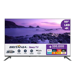 Smart TV 50 Britânia Ultra HD LED BTV50VA4REGB com Sistema Operacional Roku TV