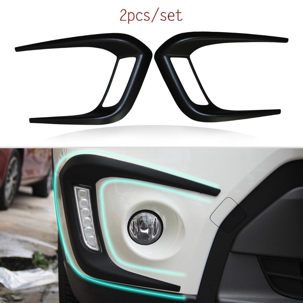 Para vitara Foglight Quadro Da Lâmpada Guarnição Cabeça Grade Dianteira ABS Brilhante Preto Adesivo Acessórios De Estilo