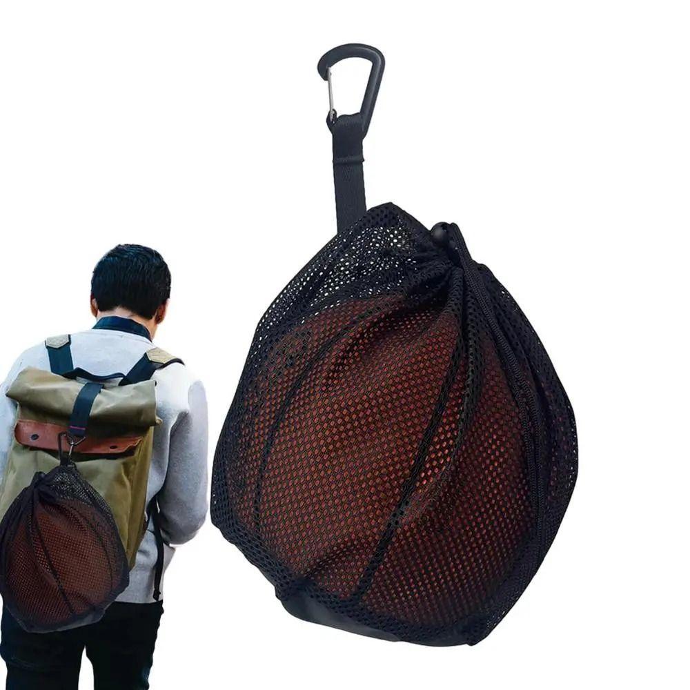 Saco De Malha De Bola TEVO , Armazenamento De Basquete Com Cordão De Pano Oxford , Clipe De Treinamento De Bolsa Em Únic