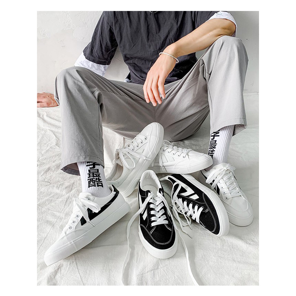 2024 novo estilo sapatos de lona masculino sapatos brancos na moda All-Match preto branco tênis masculino sapatos casuai
