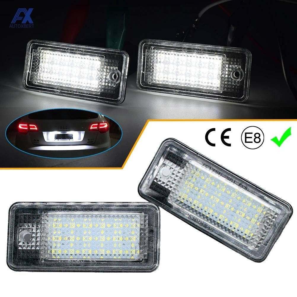 Luz Da Placa De Licença Luzes Etiqueta De 2 Pçs Xenon Branco LED Lâmpadas Identificação Do Carro Para Audi A3 S3 A4 S4 A
