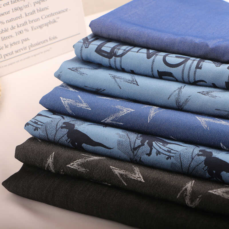 Fino macio Drape pele-amigável misturado Tencel Denim tecido camisa calças saia calças Mosquito das crianças NZ1
