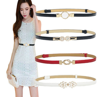 Cinto feminino fino vestido decorativo simples moda All-Match saia combinando verão versão coreana pequeno cinto fino fi