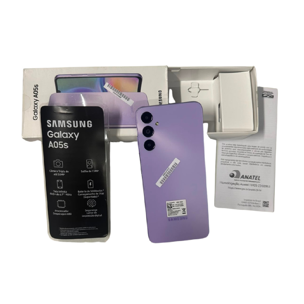 Produto de Vitrine: Smartphone Samsung Galaxy A05s 4G 128Gb 6Gb RAM Boost Violet