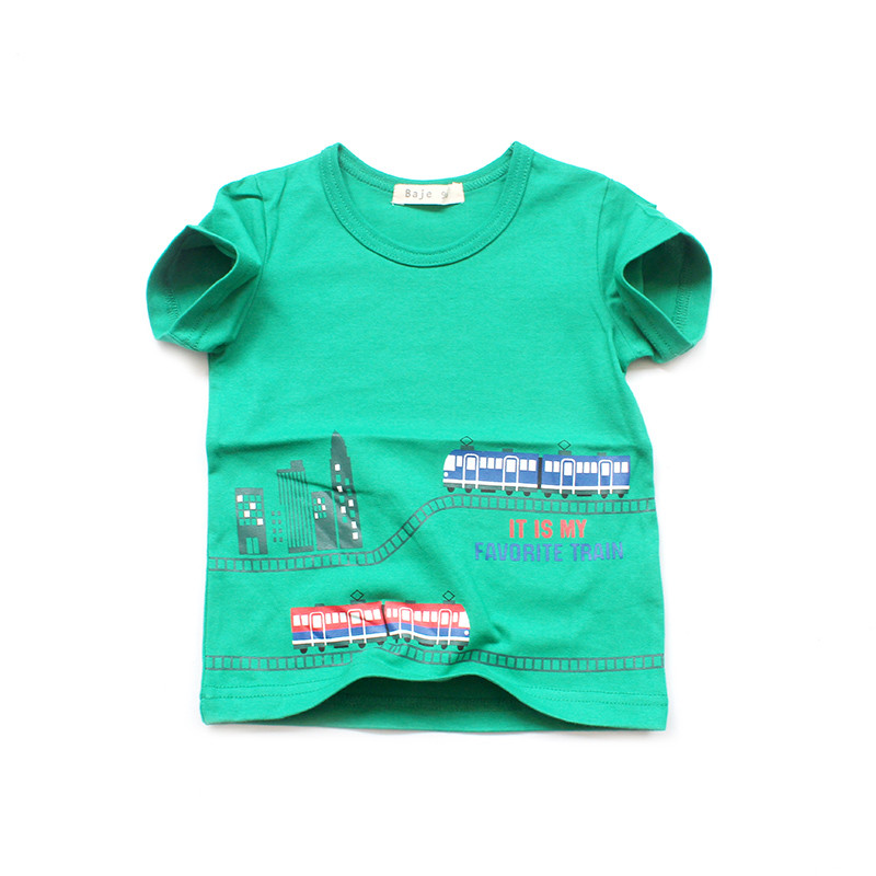 Japonês único mil diversão hui meninos meninas bonde carta camiseta verão crianças puro algodão de manga curta topo do b