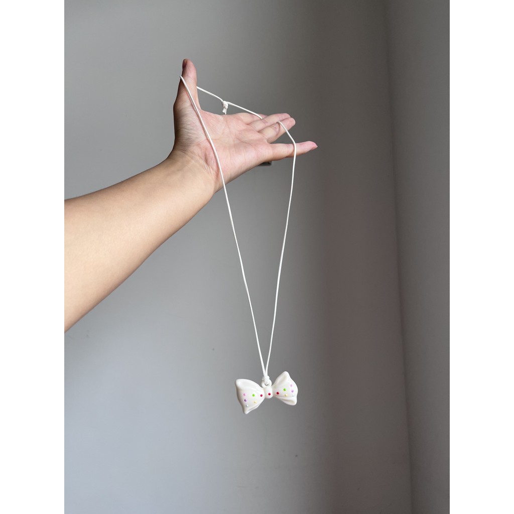 Unbeaten/primavera arco-íris dopamina cor arco colar feminino nicho Design sentir amor coração estilo longo B80778