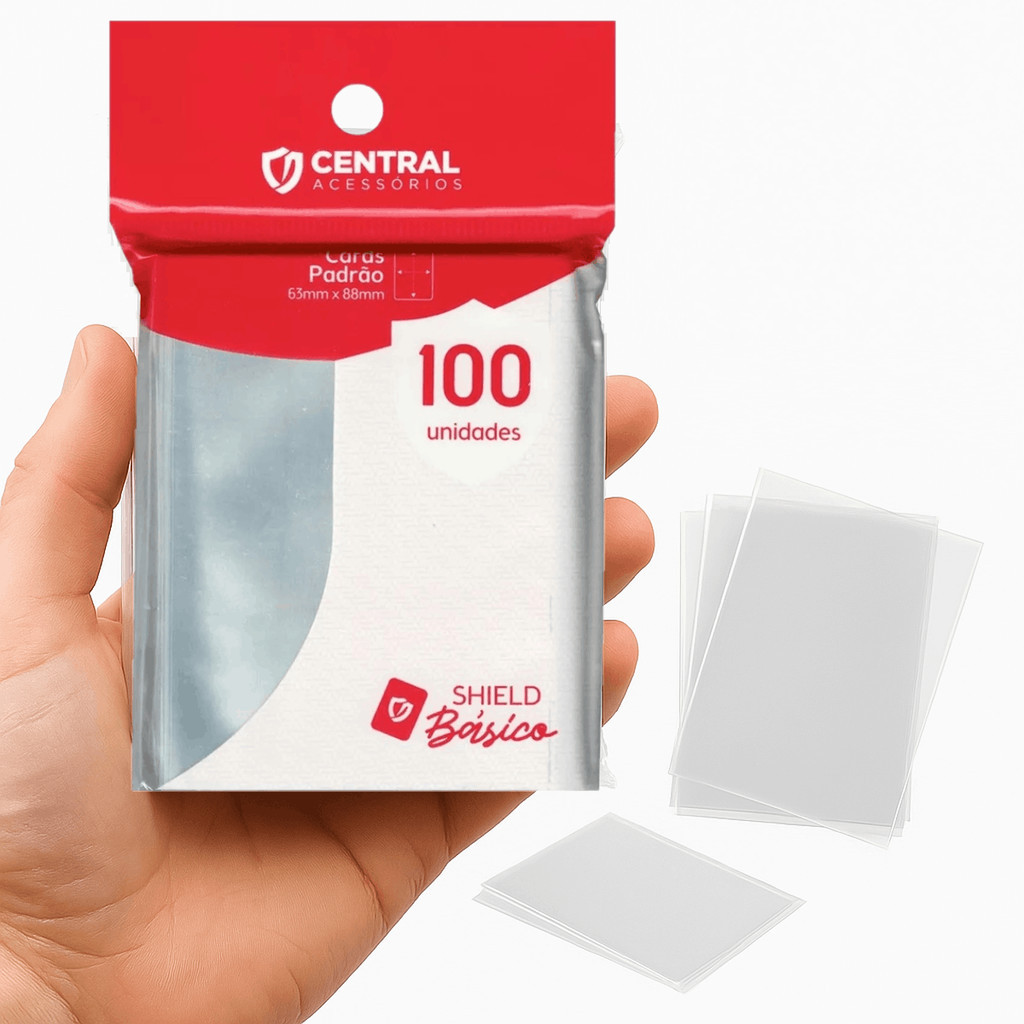 Protetor Sleeve 63x88mm Central Shield Transparente TCG