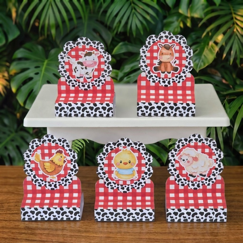 Porta bis duplo FAZENDINHA VERMELHO lembrancinhas personalizadas mimos para aniversario infantil decoração mimos
