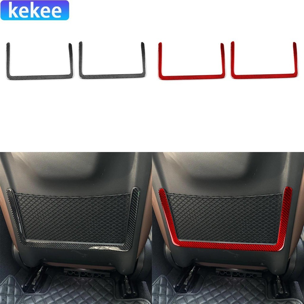 Para Mercedes Benz GLE W167 Acessórios 2019-2024 Assento De Volta Armazenamento Net Quadro Guarnição Real Fibra Carbono 