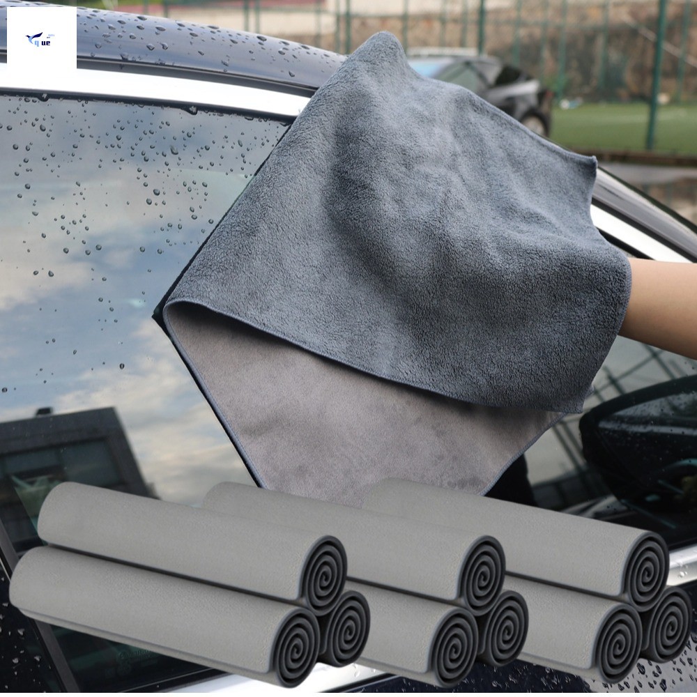 Toalha De Limpeza De Carro Reutilizável Dupla Face Super Absorvente-Lã Coral Espessada Para Detalhamento Automático
