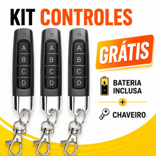 Controle de Portão Eletrônico Automático 433 Mhz Slim 4 em 1