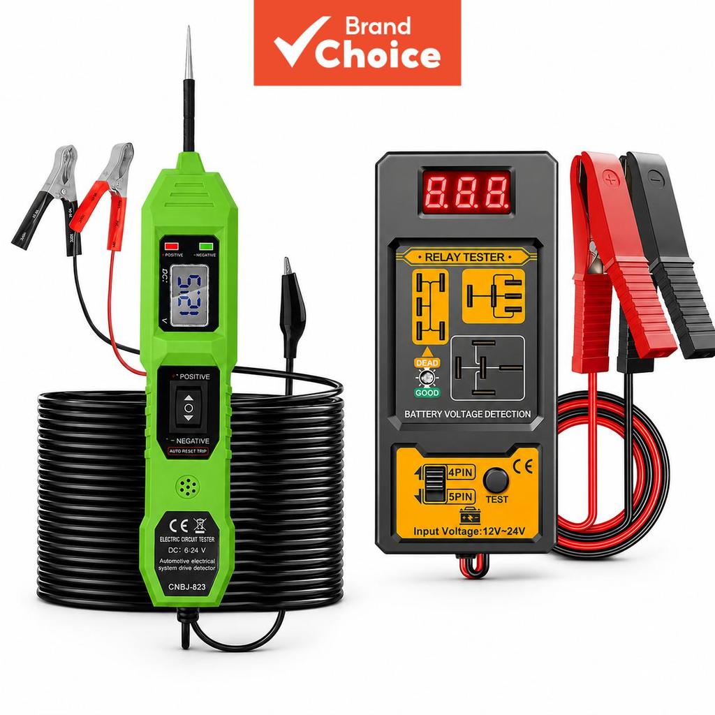 Kit De Testador Elétrico Para Carro , Sonda De Circuito , Analisador De Relé 6-24v , 12 4/5 Pinos , Ferramenta De Diagnó