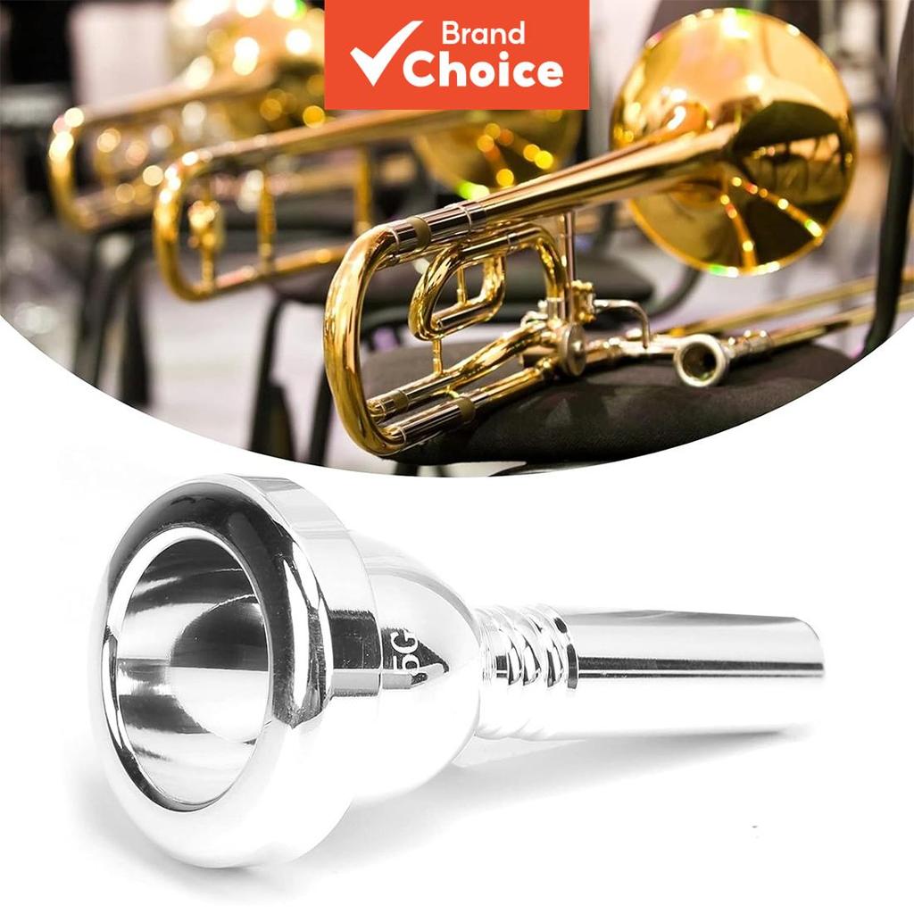 SLADE Bach 12.7mm Tenor Trombone Bocal Prata Latão 5G Boca Instrumento Musical Peça De Substituição Para Jogadores Prese