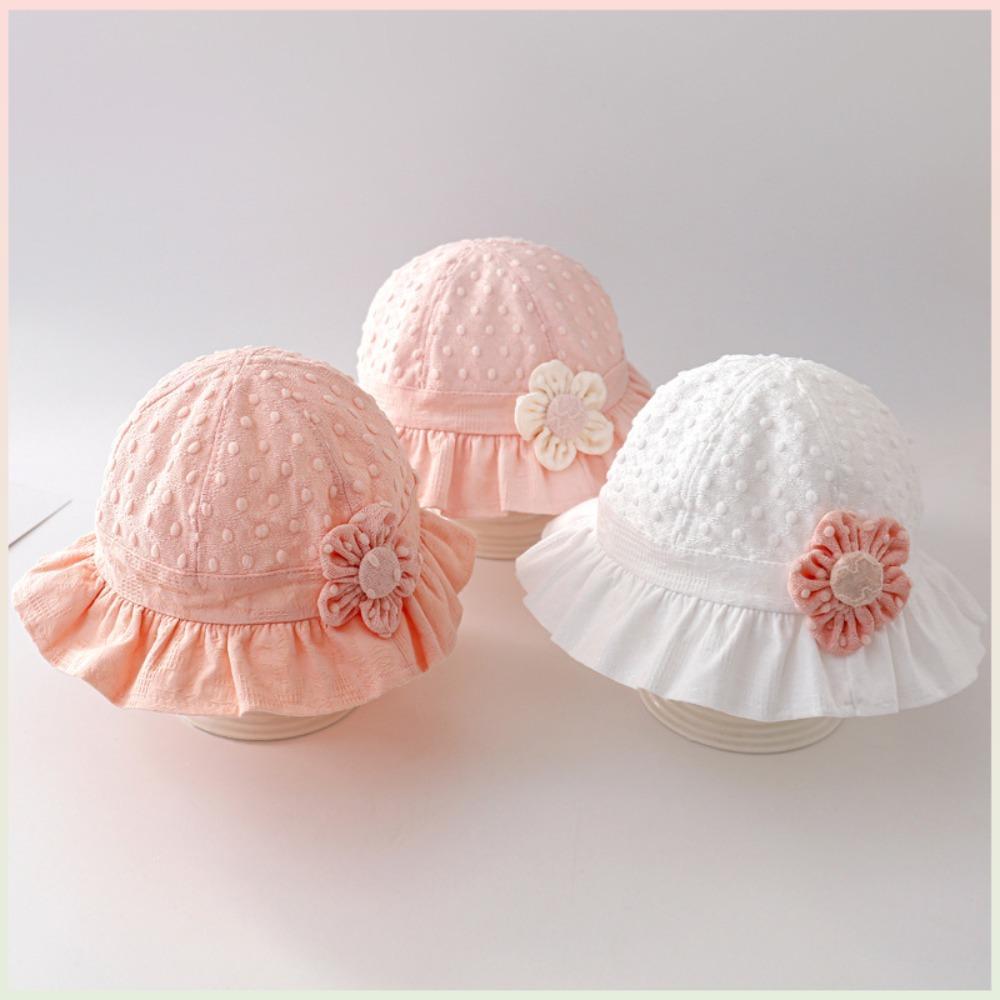 Chapéus De Sol Princesa Para Bebês , Boné De Pescador Com Proteção UV De Flor De , Chapéu Fofo Bebê Babados