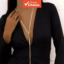 Colar Feminino de Aço Titânio Dourado, Corrente Ajustável, Acessórios de Moda