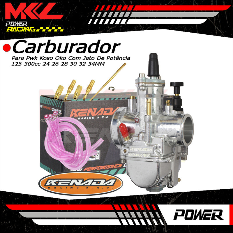 Carburador Guilhotina PWK Para Koso Oko Com Jato De Potência 125-300cc 24/26/28/30/32/34mm