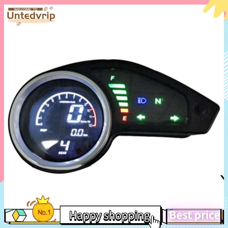 Moto Velocímetro LCD Medidor Universal Motocicleta Odômetro Tacômetro Medidores Com Luz Noturna Digital