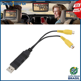 Adaptador de saída de vídeo ERYUE USB para CVBS com transmissão HD para carro estéreo de fácil uso cabo de interface