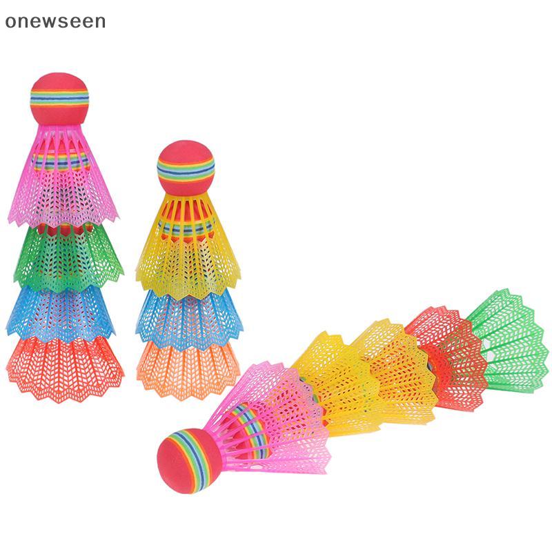 12 PCS Badminton EVA Rainbow Ball Head Nylon Penas De Para Jogos Esportivos