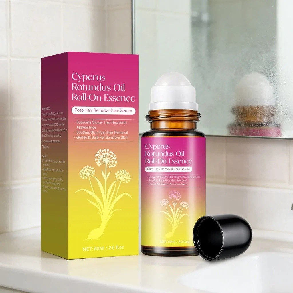 Cyperus Rotudus Oil Roll-On Serum 60ml Remoção De Pelos Inibidor De Crescimento Capilar Ervas Naturais