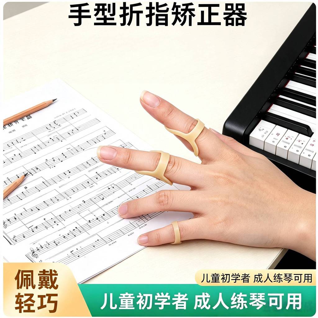 Piano Guzheng em forma de mão dobrável corretor de dedo Pipa guitarra em forma de mão treinador de dedo crianças adulto 