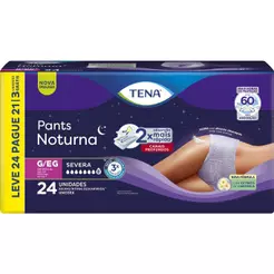 Roupa Íntima Descartável Tena Pants Noturna G/EG Leve 24 Pague 21 Unidades